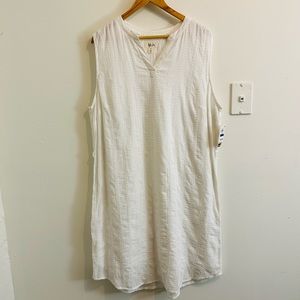 Style & Co White Embroidered Sleeveless Dress